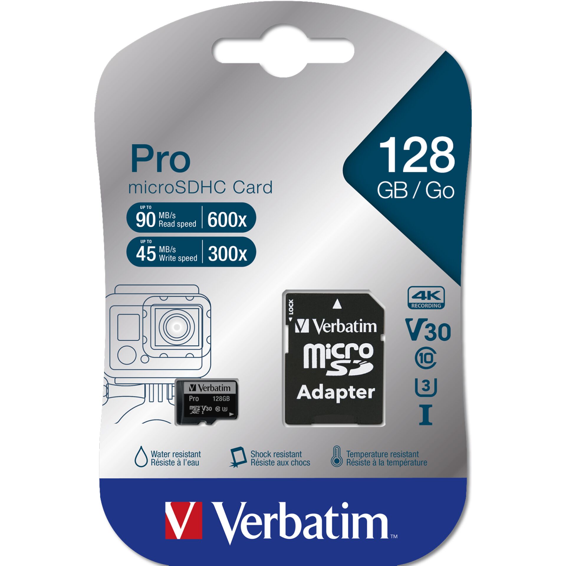 Verbatim Pro microSDXC 128GB UHS-I + adapter