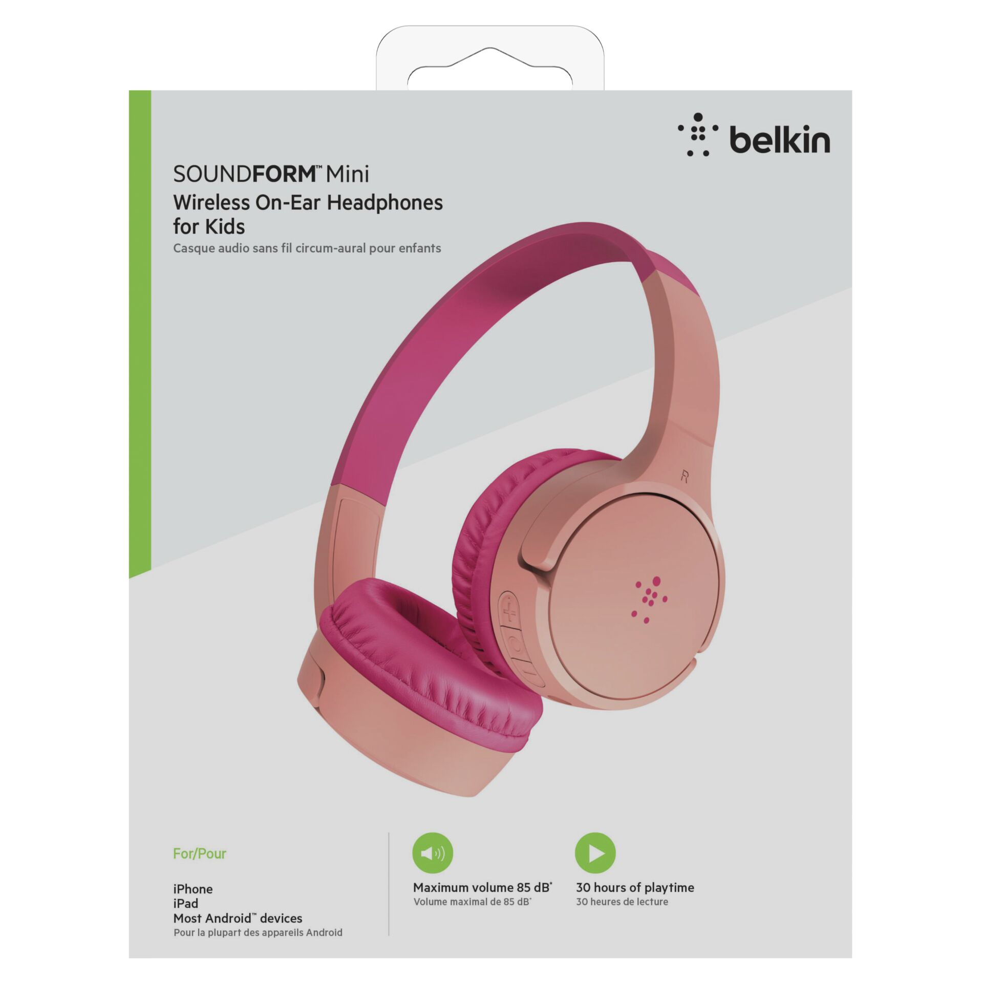 Belkin Soundform Mini-On-Ear Kids Headphone pink