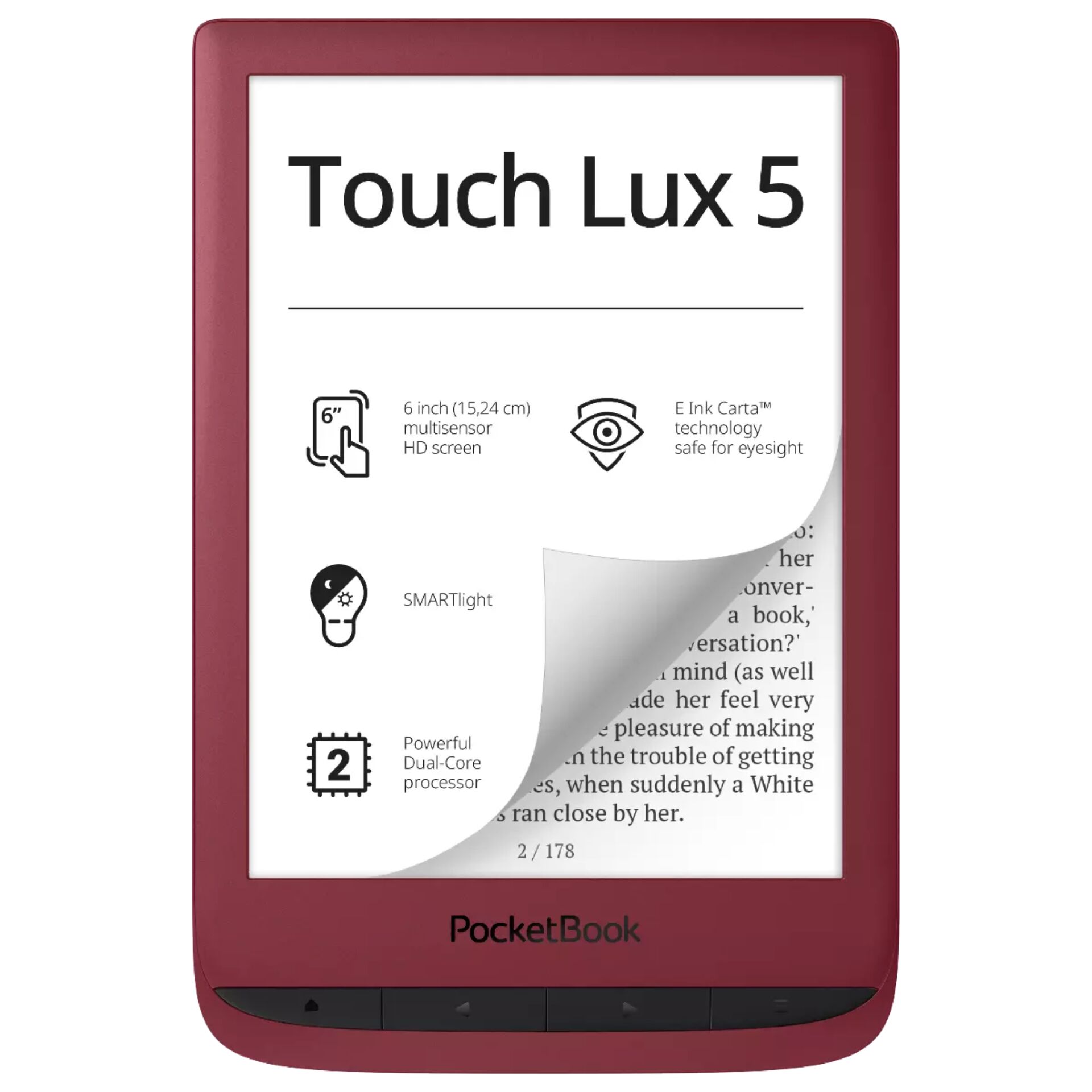 PocketBook Touch Lux 5 Ruby Red