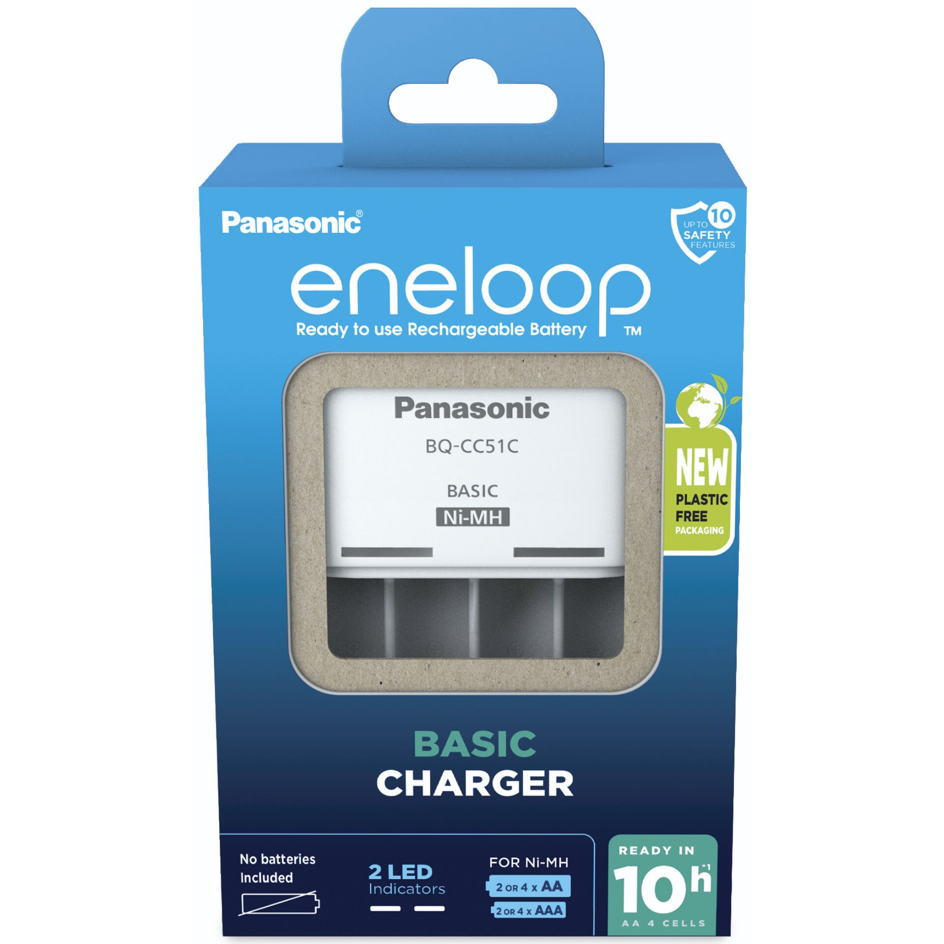 Panasonic Eneloop Basic Charger BQ-CC51E (Batteries Not Included)