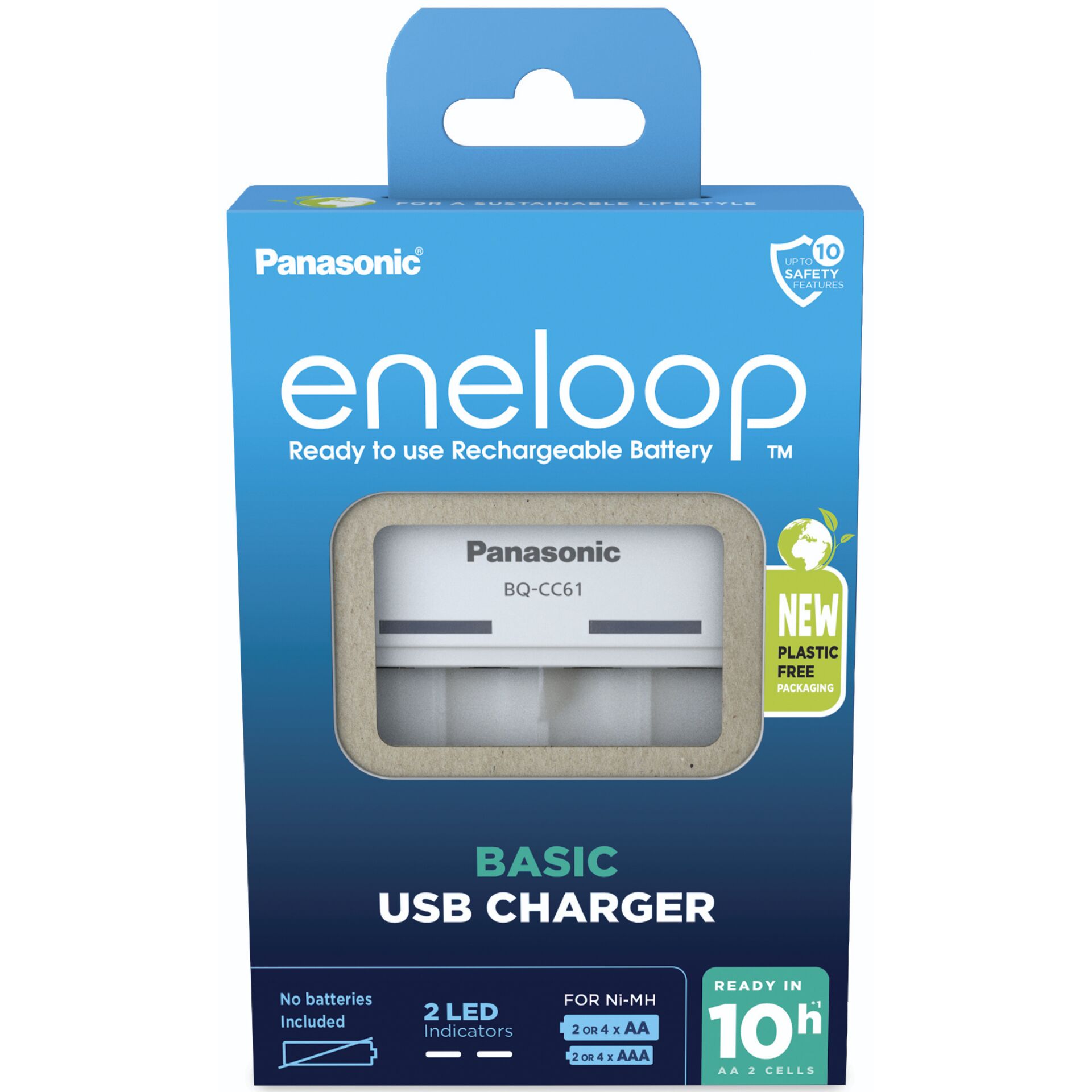 Panasonic Eneloop Basic Charger USB BQ-CC61 (Batteries Not Included)